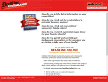 Tablet Screenshot of deadlineonline.com